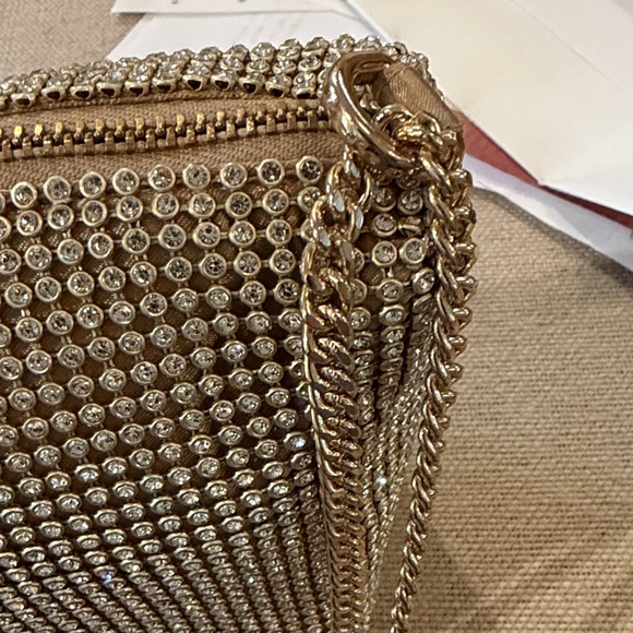 J. Crew Champagne Mini-Rhinestone Handbag/NWT - Picture 6 of 11